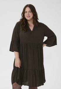 Платье Kaffe Curve KCLIO DRESS, Black Coffee/Brown