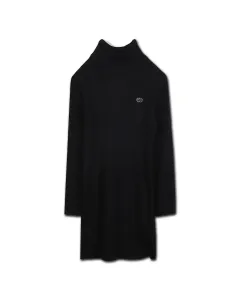 Детское платье черного цвета с длинными рукавами Hugo