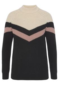 Тонкий вязаный свитер LAURA SCOTT Sweater, цвет cream/black