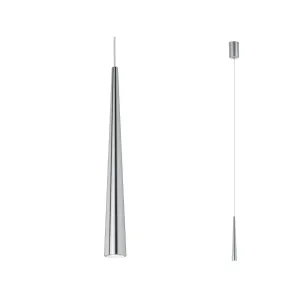 Светодиодный подвесной светильник Paulmann "Gutta 1x7W матовый алюминий 230В металл", 1 лампочка Ø 7,2 см, цвет aluminiumfarben