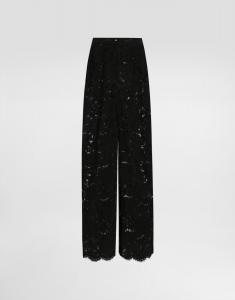 Брюки из кружева кордонетто Dolce & Gabbana, черный