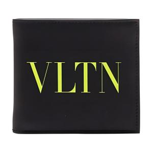 Кошелек из кожи коровы мужской черный Valentino