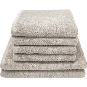 Набор полотенец Popcorn Streifen набор из 6 шт. Вафельное махровое полотно: 2 банных полотенца (70x140 см), 4 полотенца для рук (50x100 см) Dyckhoff, бежевый