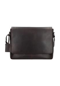 Винтажный кожаный мессенджер Juul 36 см BURKELY, коричневый