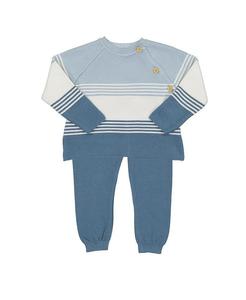 Комплект вязаных вещей для мальчиков в стиле колор-блок - для малышей, малышей Feltman Brothers, синий