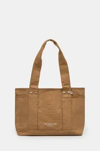 Круглая хлопковая сумка Tote Tote The North Face, коричневый