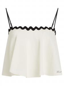 Karl Lagerfeld Бикини топ в белом цвете