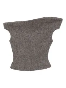 Асимметричная блузка Magda Butrym, серый