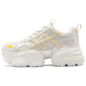 Низкие массивные кроссовки женские AGSDON, Beige Yellow