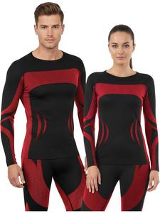 Normani 1x Термофутболка унисекс с длинными рукавами, черно-красная