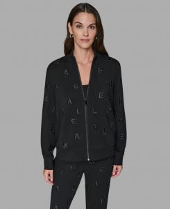 Женская куртка с высоким воротником и застежкой-молнией спереди KARL LAGERFELD PARIS, Black