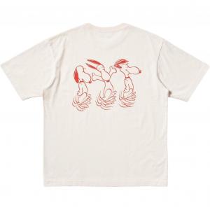 UNIQLO Футболка PEANUTS Collaboration SS25 мужская светло-бежевая