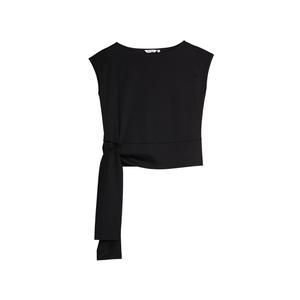 Футболка женская с круглым вырезом тонкая ELLE, черный