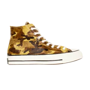 Кроссовки Converse Chuck 70 Hi 'Pony Hair Pack - Camo', зеленый