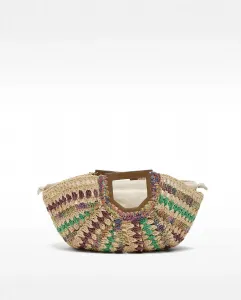 Сумка ручной работы из эффекта рафии с затягивающимся шнурком Parfois, многоцветный