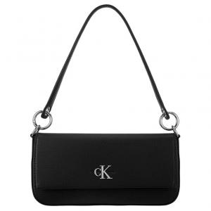 Синтетическая сумочка-багет CALVIN KLEIN, через плечо, женская, черная