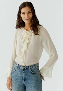 Блуза Oui Blouse, Whitecap Gray/Off-White