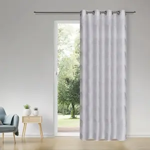 Занавеска Zelia с люверсами, 1 шт., комплект люверсной шторы Zelia Gerster, серебристый