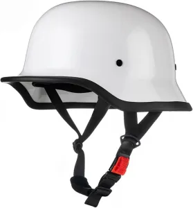 Винтажный немецкий мотоциклетный полушлем, изготовленный из ABS-материала и имеющий сертификат ECE, подходит для мужчин и женщин, в стиле «джет-шлем», «чоппер», для мотоцикла, круизера, мопеда, скутера, открытый шлем BGGNG, d