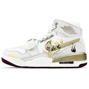 Баскетбольные кроссовки Legacy 312 Vintage Men High-Top Gold Jordan, белый