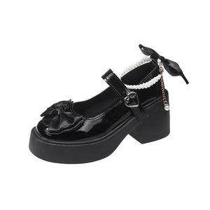 Туфли Мэри Джейн на массивном каблуке для женщин Alxnan, Black