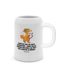 Пивная кружка с астрологическим знаком Стрельца и надписью на белом фоне Mr. & Mrs. Panda