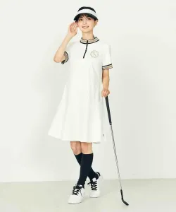 Женское платье для гольфа/платье с воротником-стойкой и застежкой-молнией до середины груди Avv, цвет White