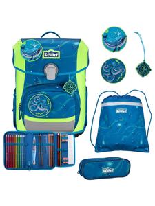 Scout Набор школьных сумок Neo, 4 предмета, цвет DIN Deep Sea, синий