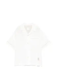 Топ с короткими рукавами и карманом Eleventy Kids, белый