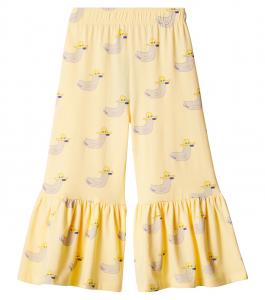 Хлопковые брюки с оборками Ducks Tinycottons, Mellow Yellow