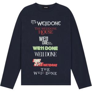 WE11DONE Футболка мужская морская синяя