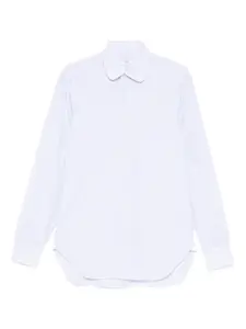 Полосатая рубашка с круглым воротником Barba, синий