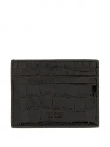 Кожаный держатель для карт TOM FORD, коричневый