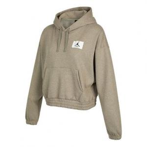 Свитер (WMNS) Air Jordan Casual Sports Knit Loose Hoodie Short Green