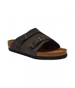 Кожаные тапочки Zurich Leve Birkenstock, черный