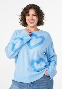 Джемпер Zizzi Jumper, Placid Blue/Light Blue
