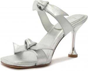 Туфли Alexandre Birman Clarita Square Flare 85, серебряный