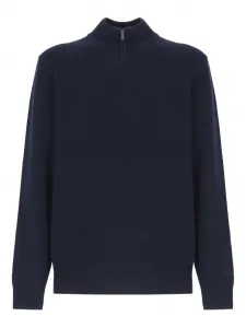 Свитер с молнией на воротнике Mc2 Saint Barth, синий