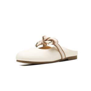 Закрытые тапочки женские ST&SAT, экрю