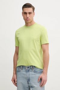 Хлопковая футболка Boss, зеленый