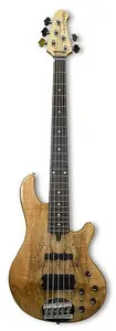 Бас-гитара LAKLAND Skyline 55-02 Deluxe, 5-струнная - верхняя дека из спалкового клена, натуральный глянец