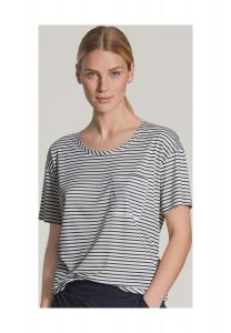 Рубашка для сна 100% NATURE, в полоску, нагрудный карман, для женщин CALIDA, цвет Dark Lapis