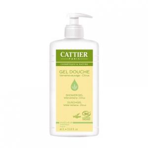 Гель для душа Cattier «Дикая вербена и цитрусовые», семейный размер, с помпой-дозатором, сертифицированная натуральная косметика, Cattier Paris