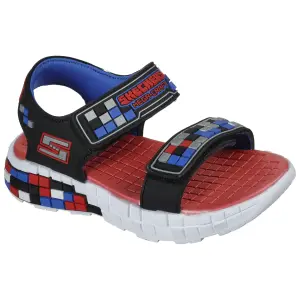 Детские сандалии Skechers "MEGA-CRAFT SANDAL", летняя обувь, обувь на липучке, сандалии, в крутом пиксельном стиле Skechers Kids, цвет Schwarz-Rot-Blau