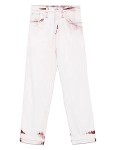 FEDERICO CINA брюки с выбеленным эффектом, розовый