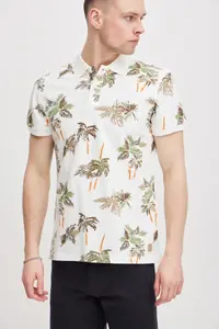 Рубашка-поло из смеси "BLEND BHPolo", белый