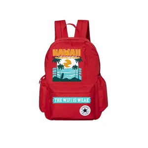 Converse Оригинальный рюкзак среднего размера с милым принтом унисекс красный, Red