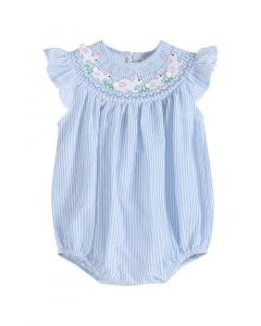 Комбинезон-крылышки Lil Cactus Seersucker Bunny Smocked Flutter, синий