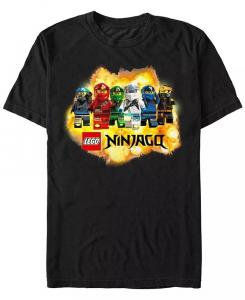 Мужская футболка с коротким рукавом Lego Ninjago Ninja Explosion Fifth Sun, черный
