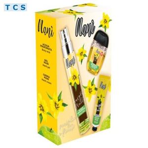 Подарочный набор Nangќ Vaniglia Frutta Спрей для тела, гель для рук и крем для рук, Nani